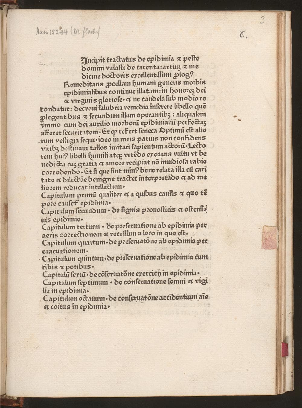 [De epidemia et peste]
