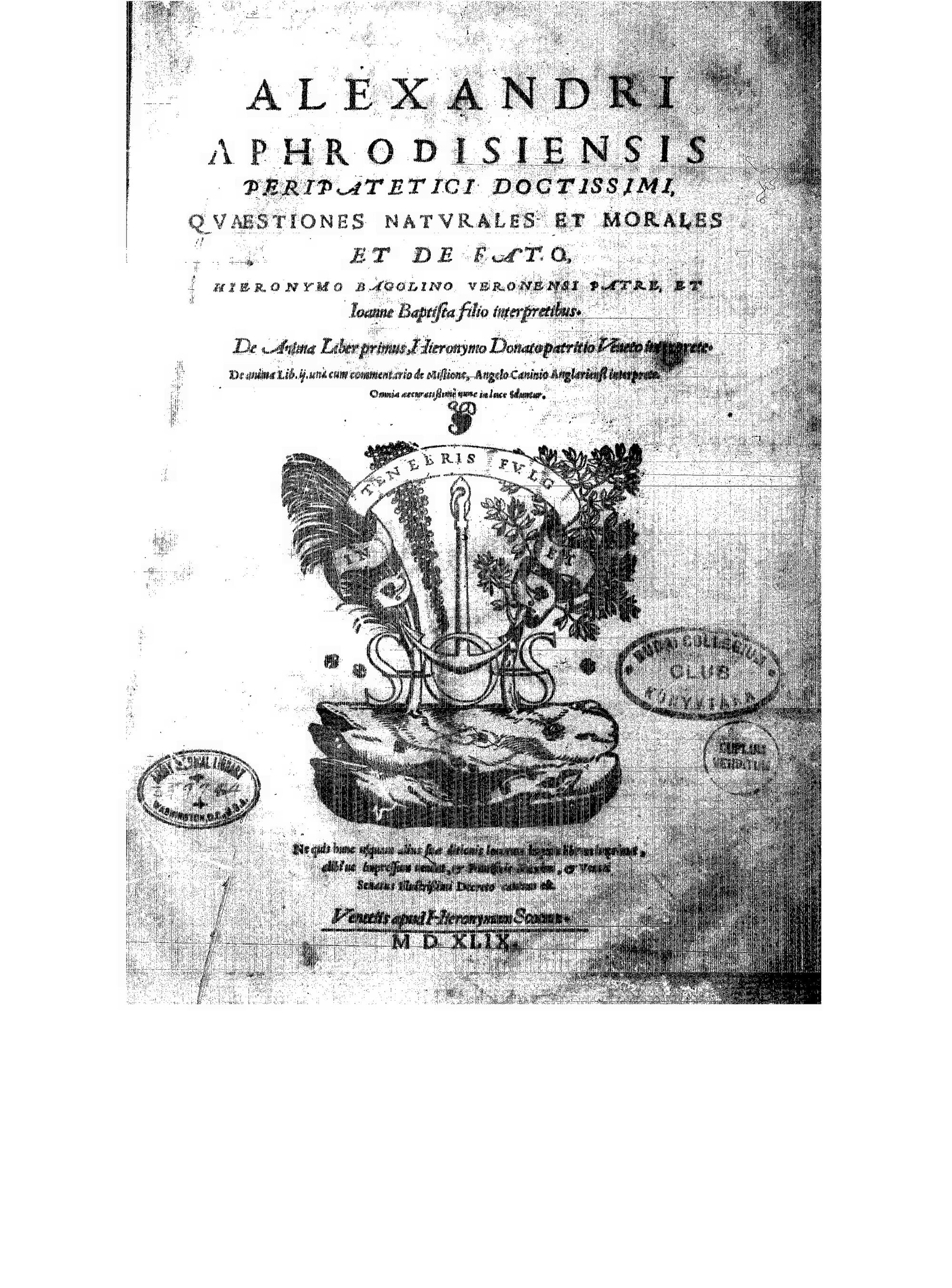 Natural and Moral Questions, On Fate, On the Soul