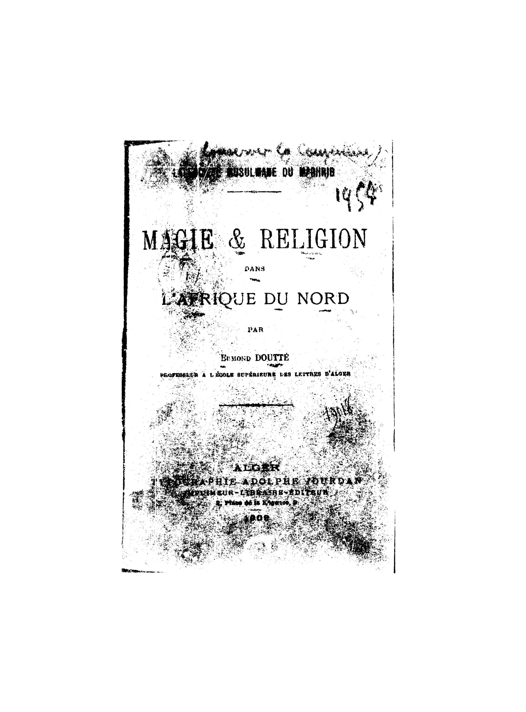 Magic and Religion in North Africa