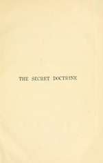 Secret Doctrine Vol. I - Cosmogenesis