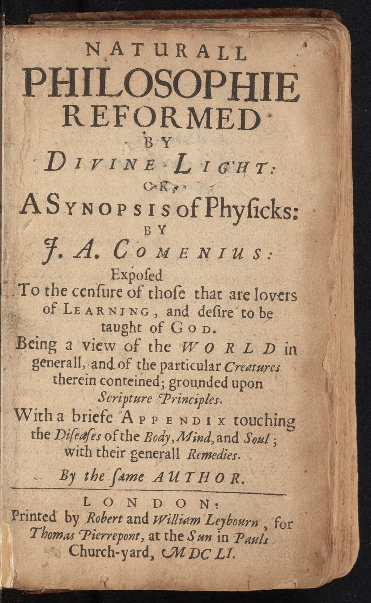 Naturall Philosophie Reformed by Divine Light (1651)