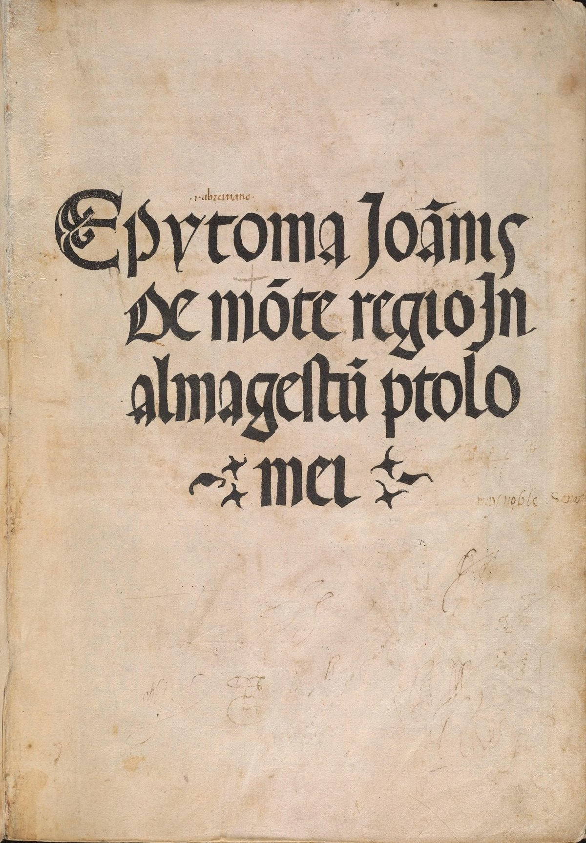 Epitome of Ptolemy's Almagest