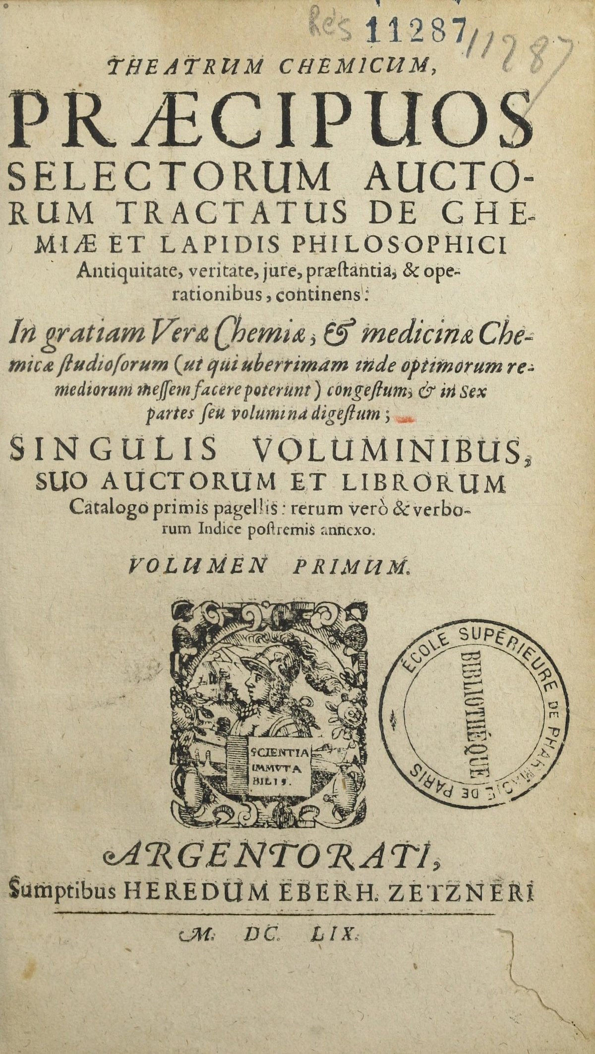 Theatrum Chemicum Volumen Primum