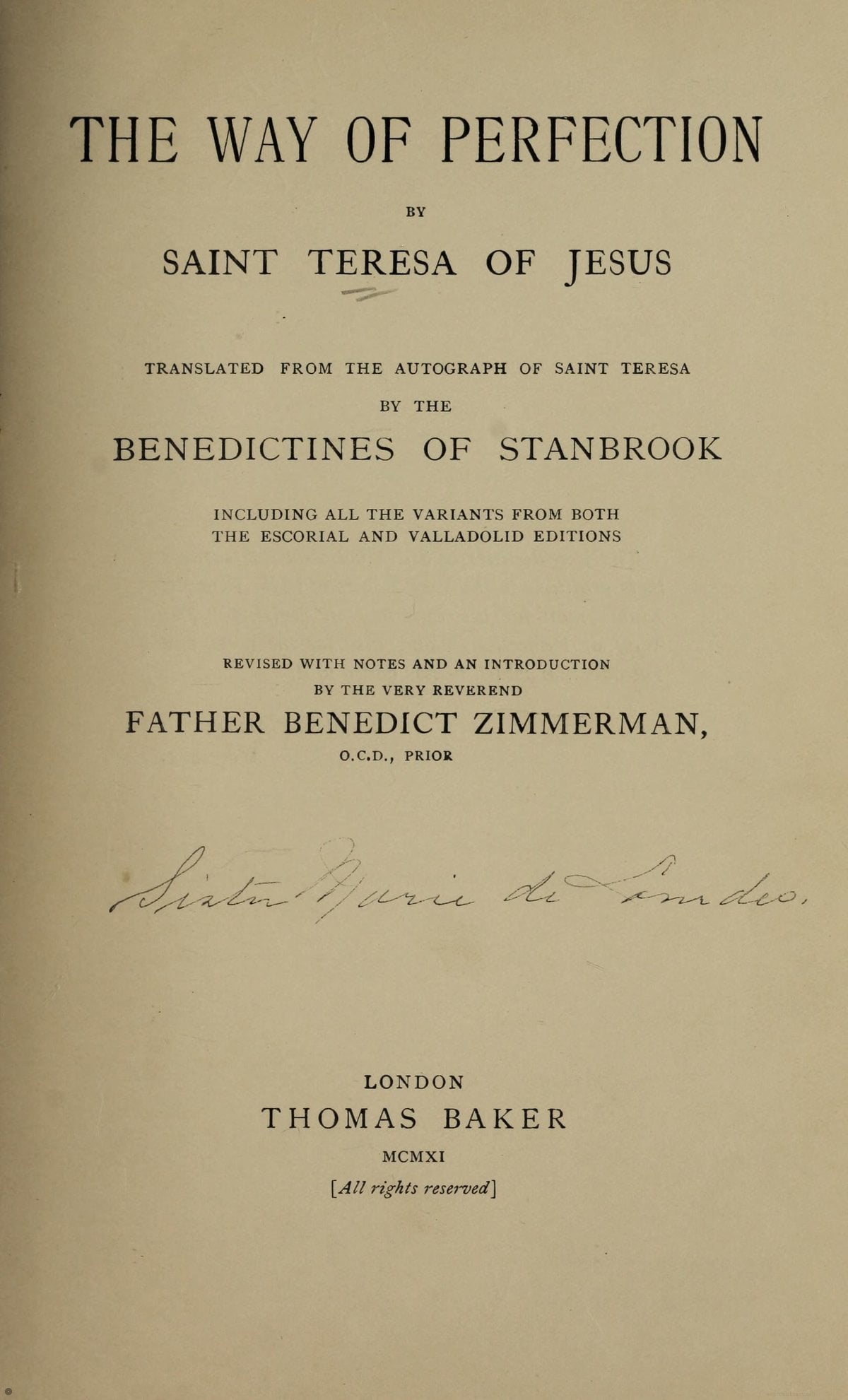 The way of perfection