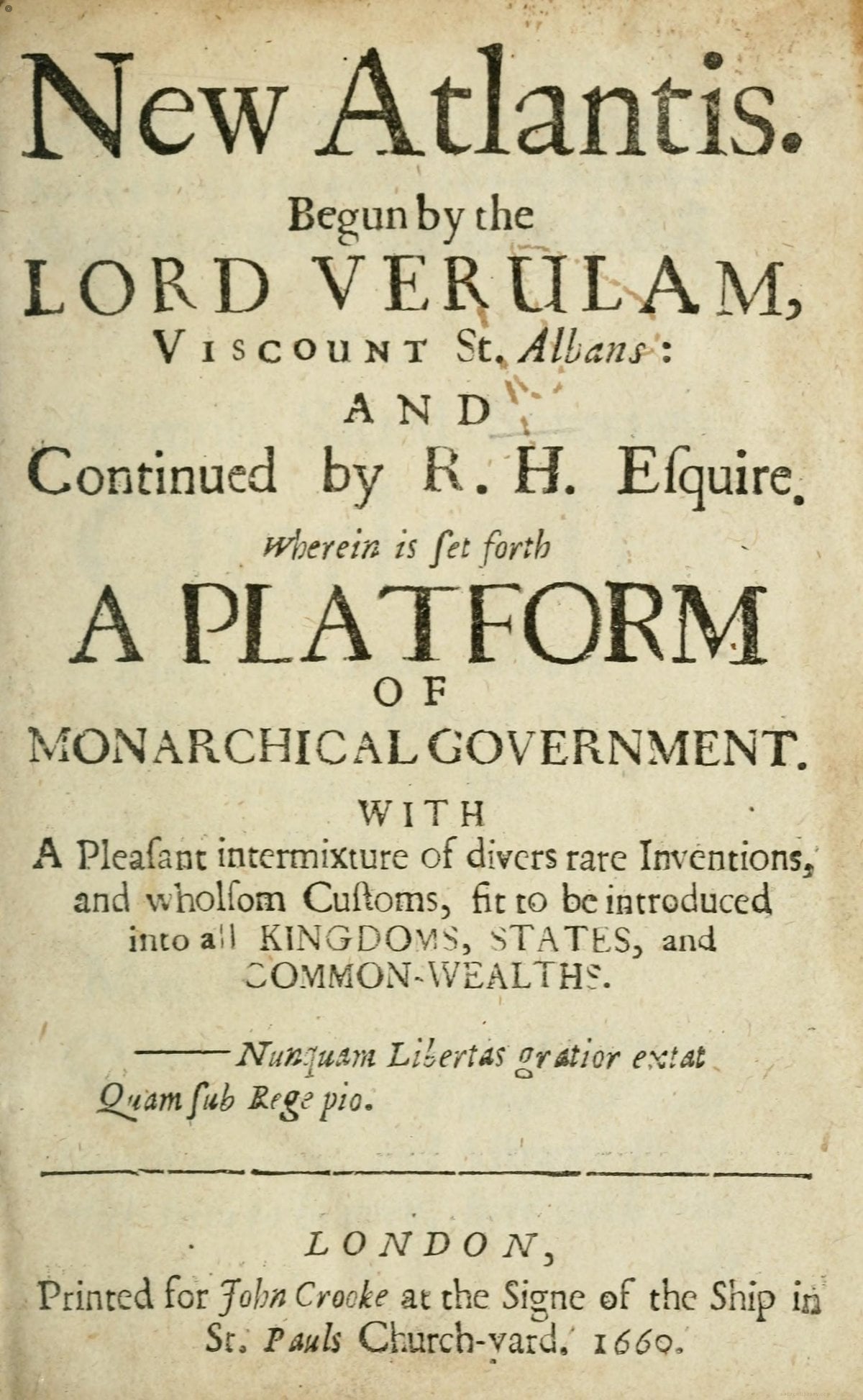 New Atlantis (utopian novel)