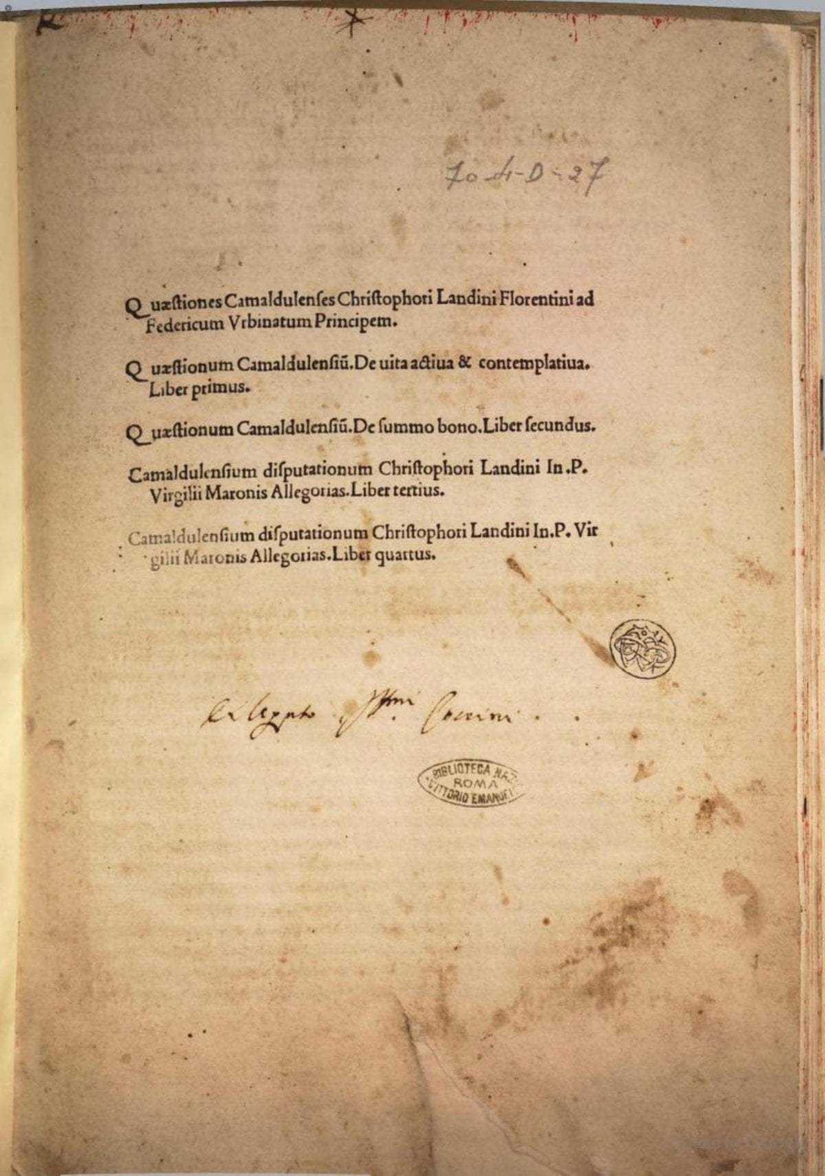 Camaldulensian Disputations