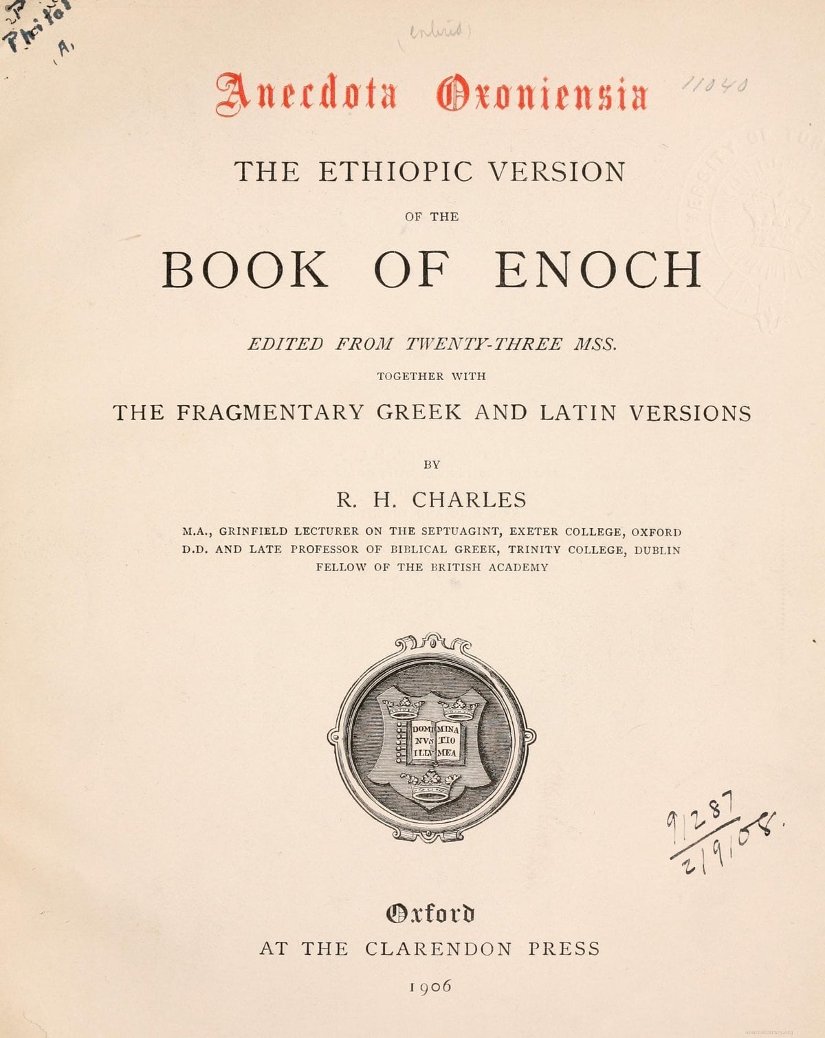 1 Enoch (Ethiopic Text)
