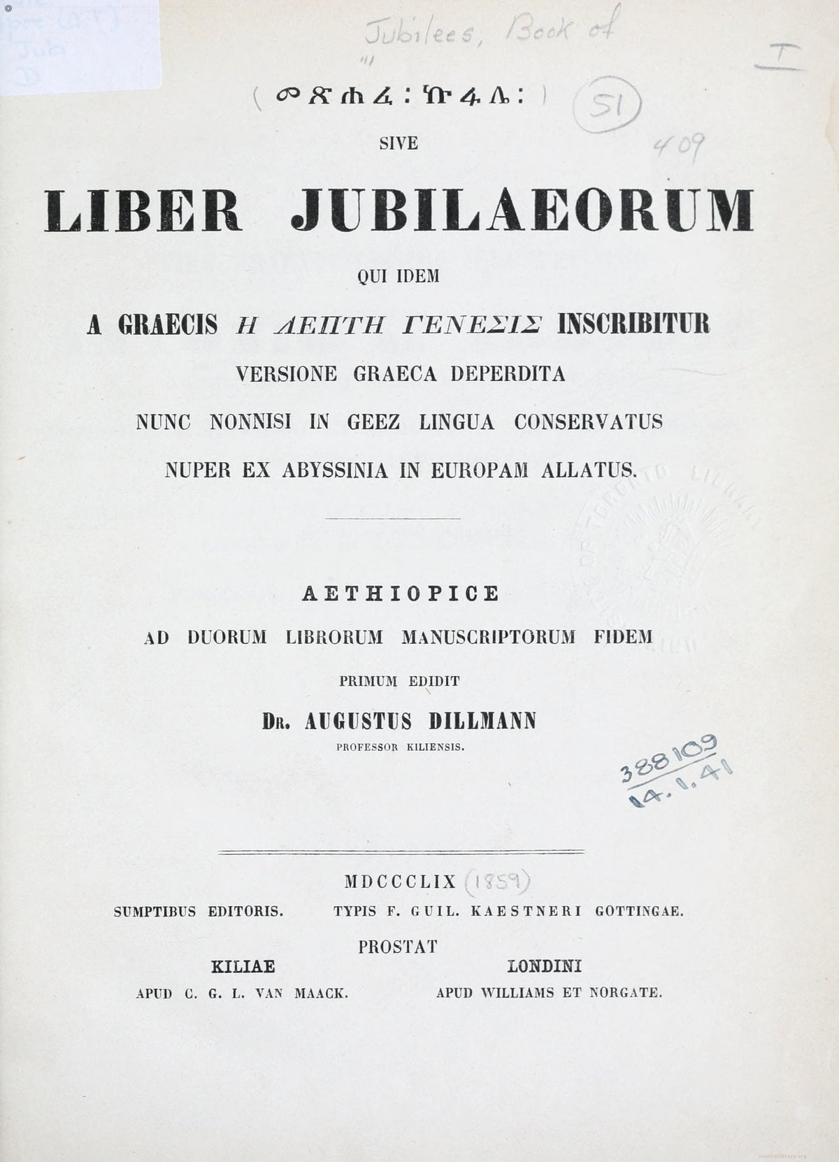 Book of Jubilees (Ethiopic)