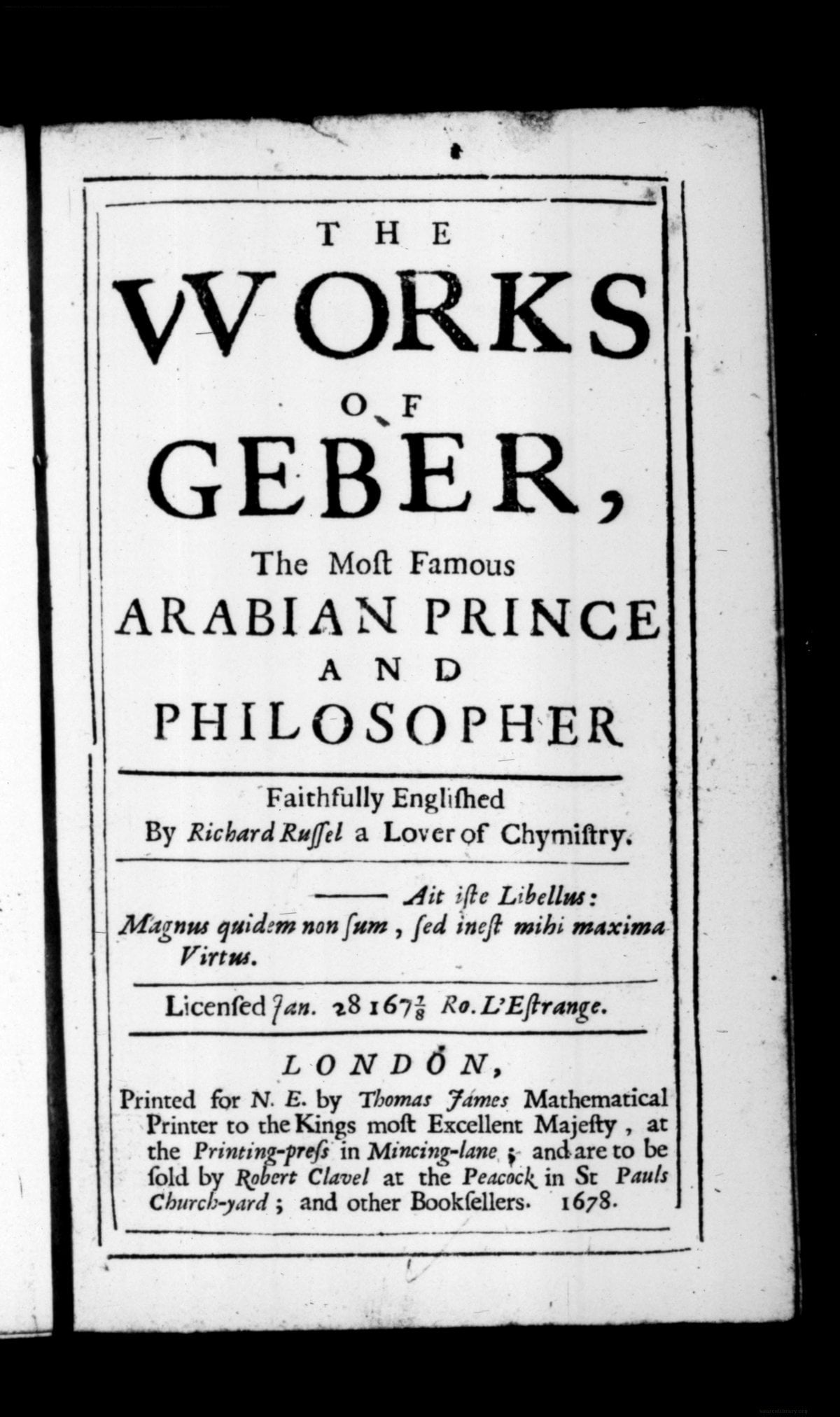 The Works of Geber (1678)