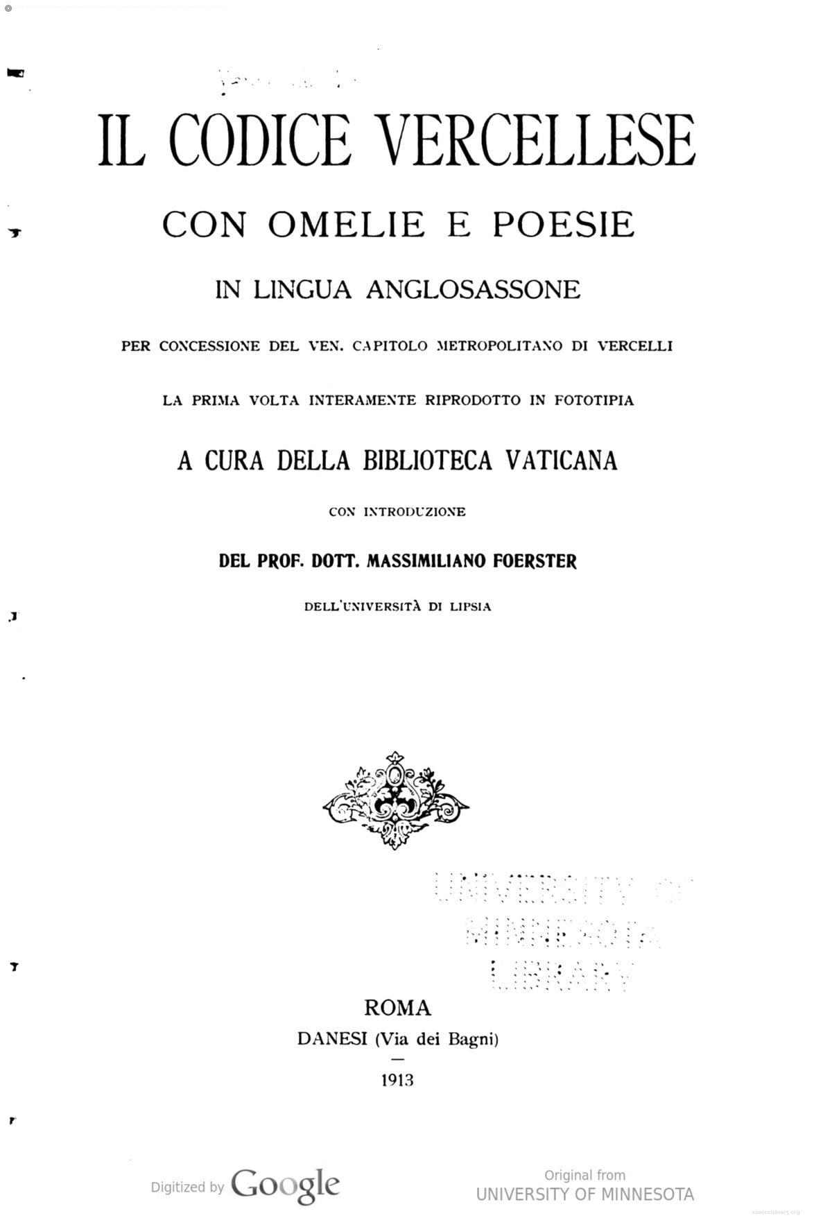 Codex Vercellensis - Anglo-Saxon Manuscript Facsimile