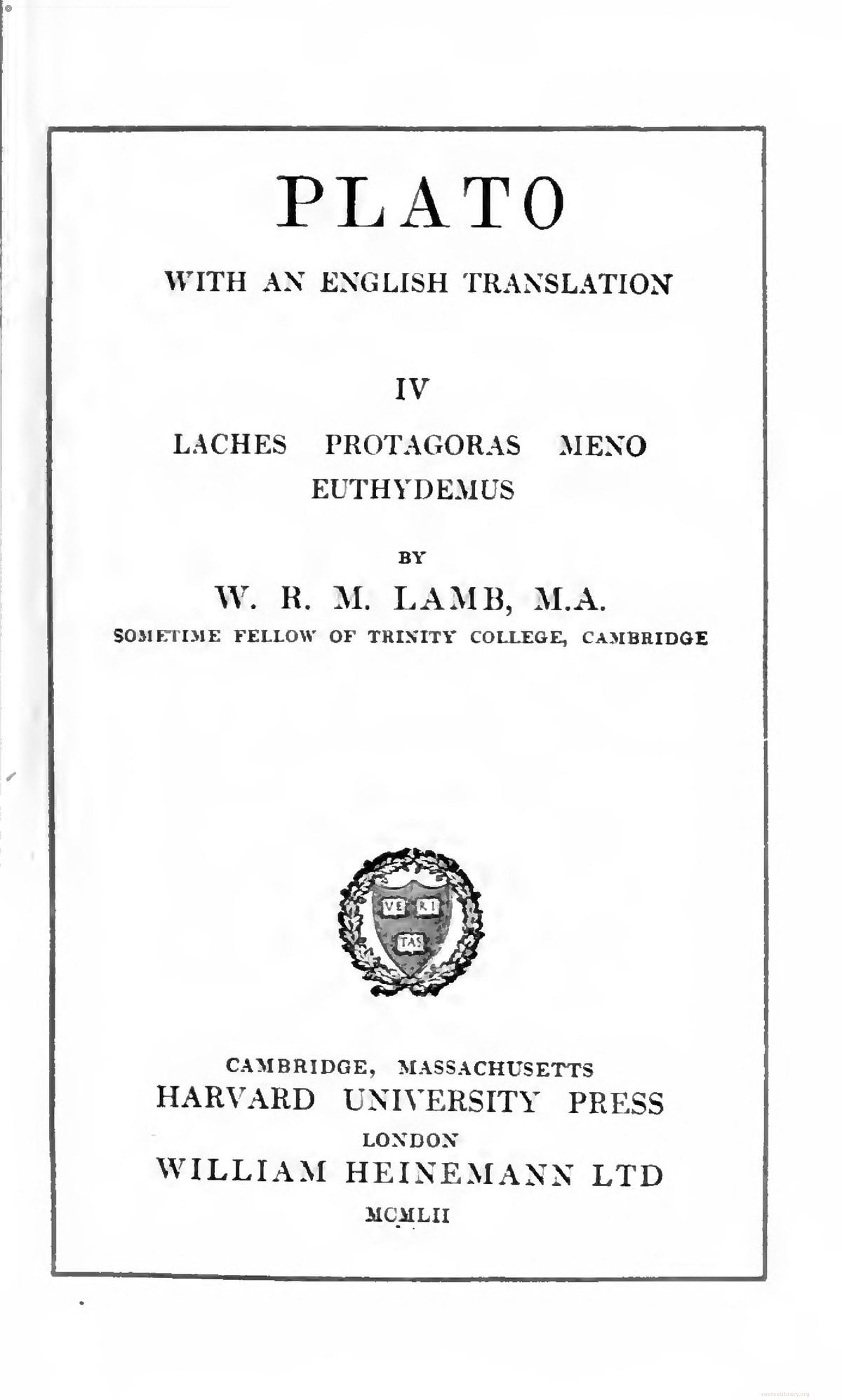 Plato: Laches, Protagoras, Meno, Euthydemus