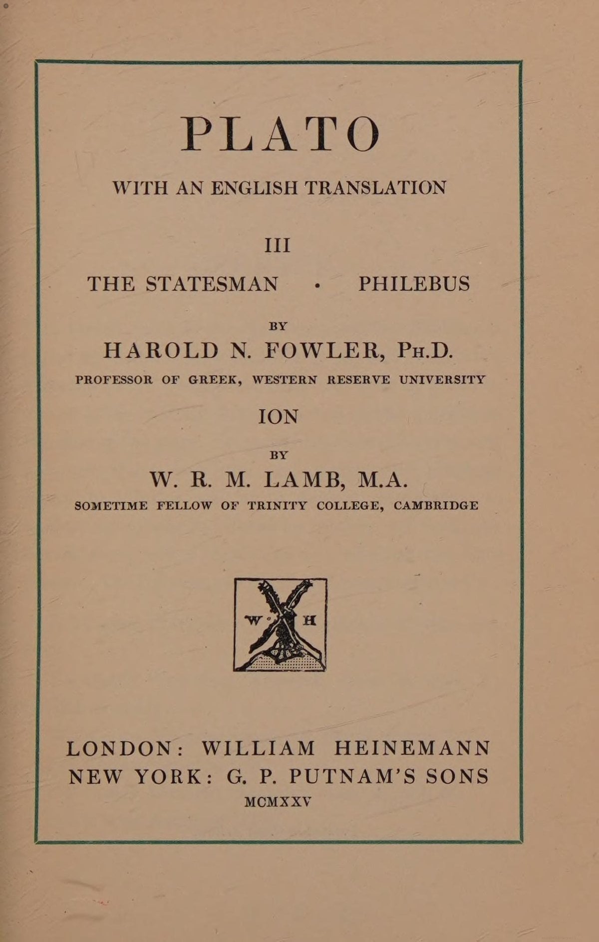 Plato: Statesman and Philebus