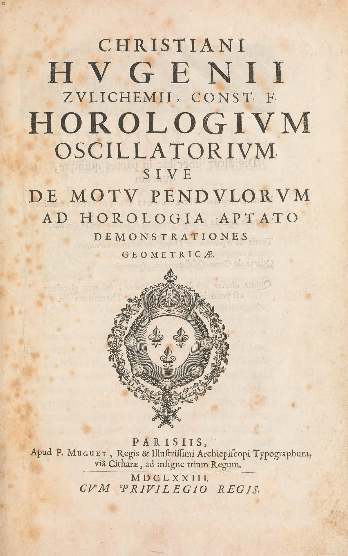 The Pendulum Clock (Horologium Oscillatorium)