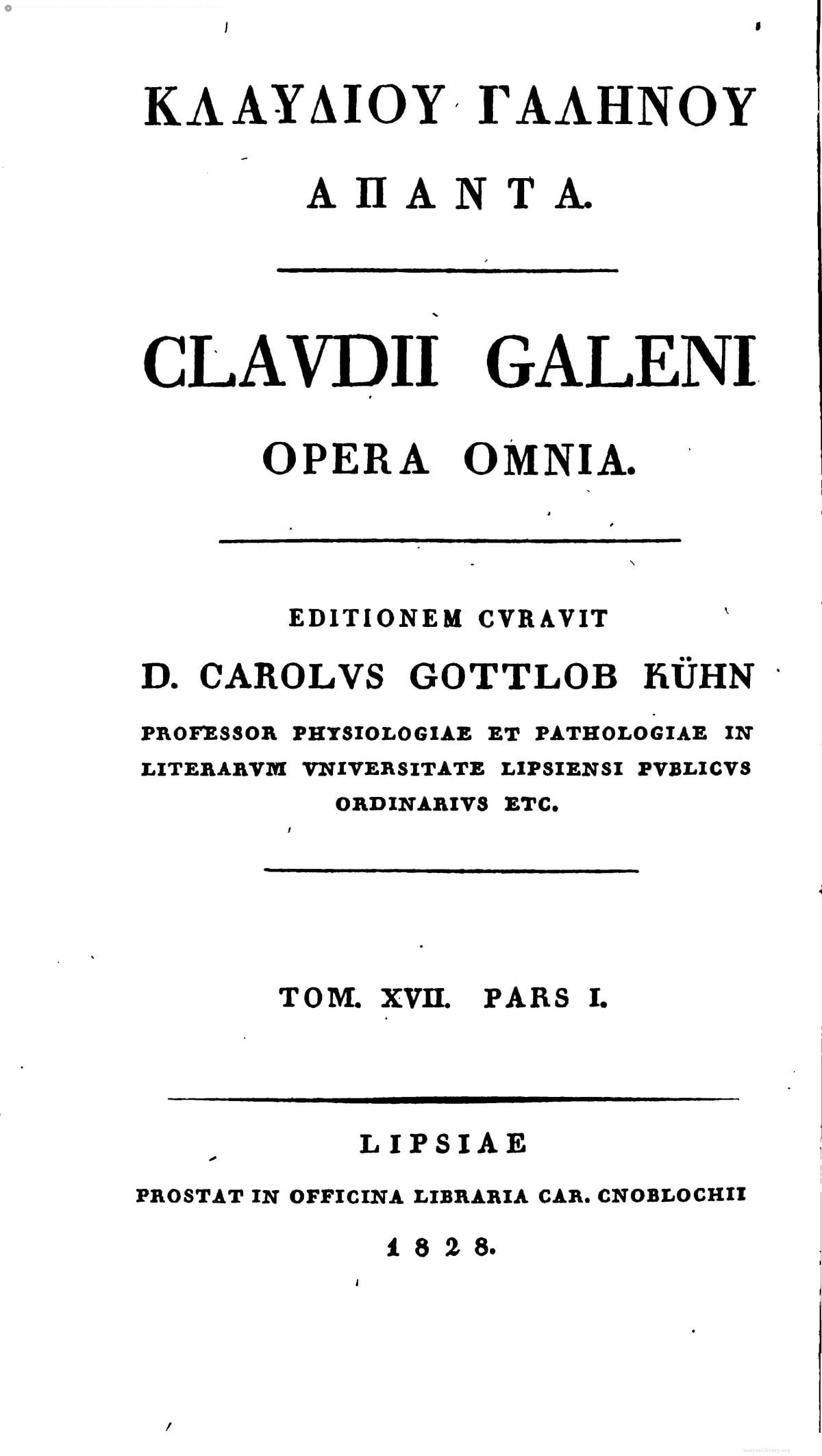 Complete Works Vol. I (Opera Omnia)