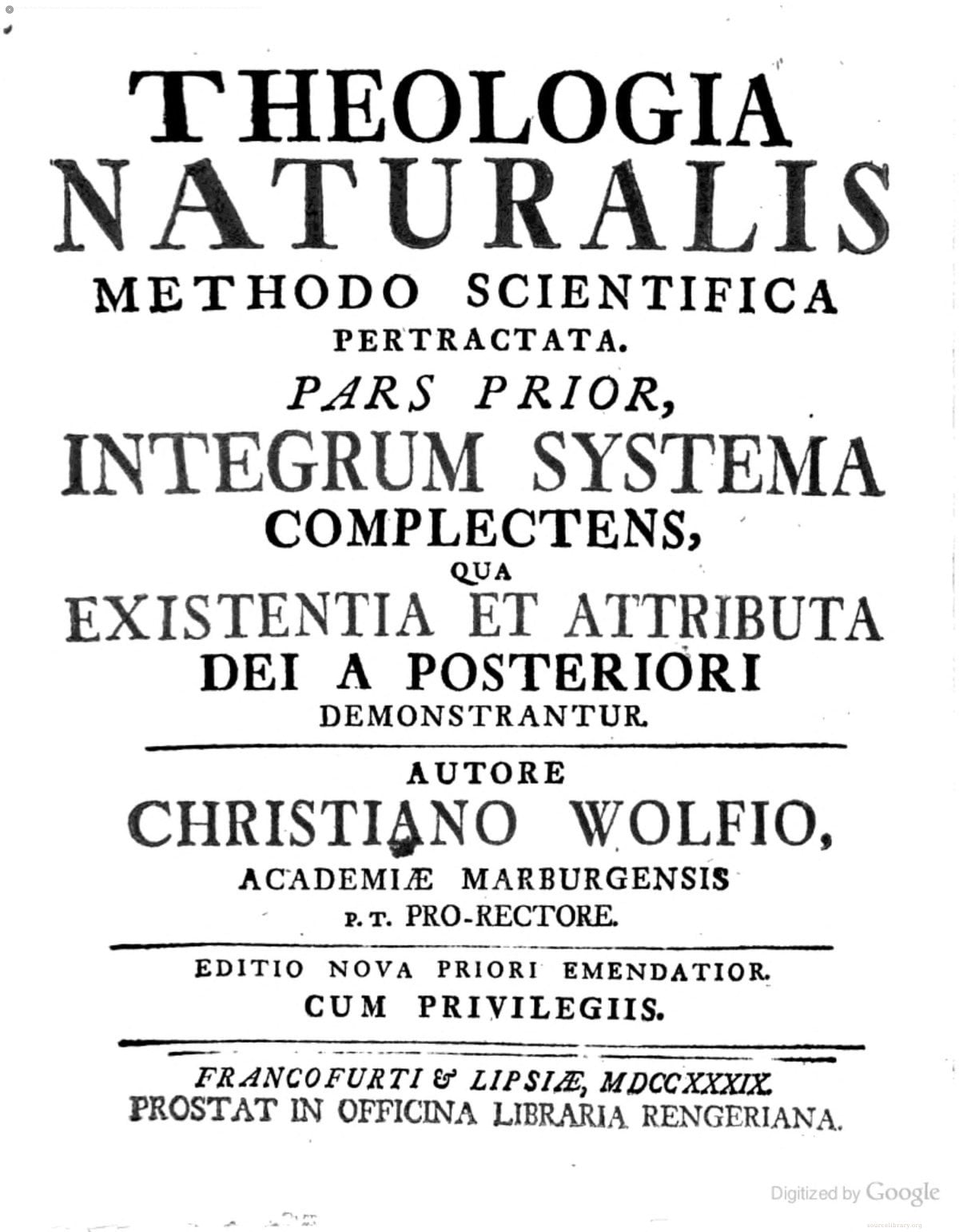 Natural Theology, Vol. 1