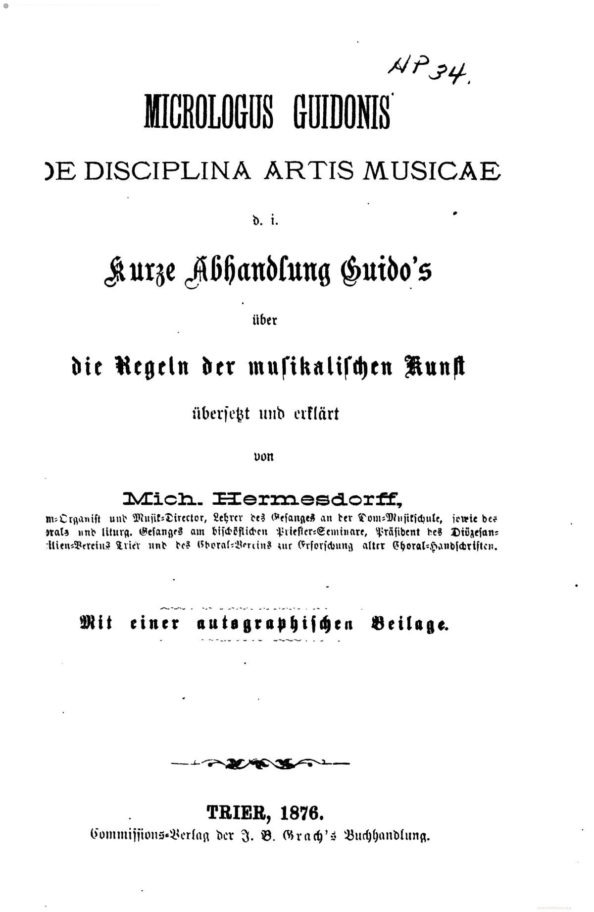 Micrologus de disciplina artis musicae