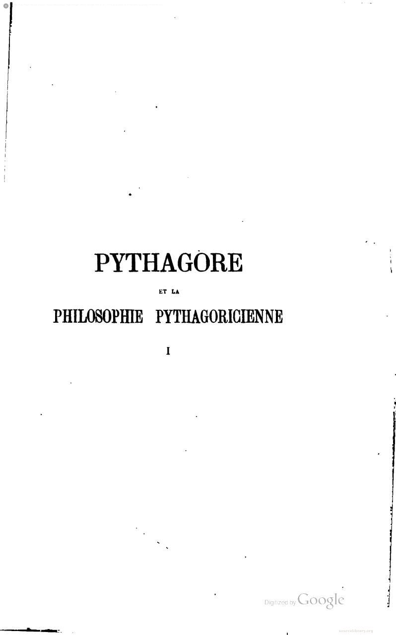Pythagoras and Pythagorean Philosophy