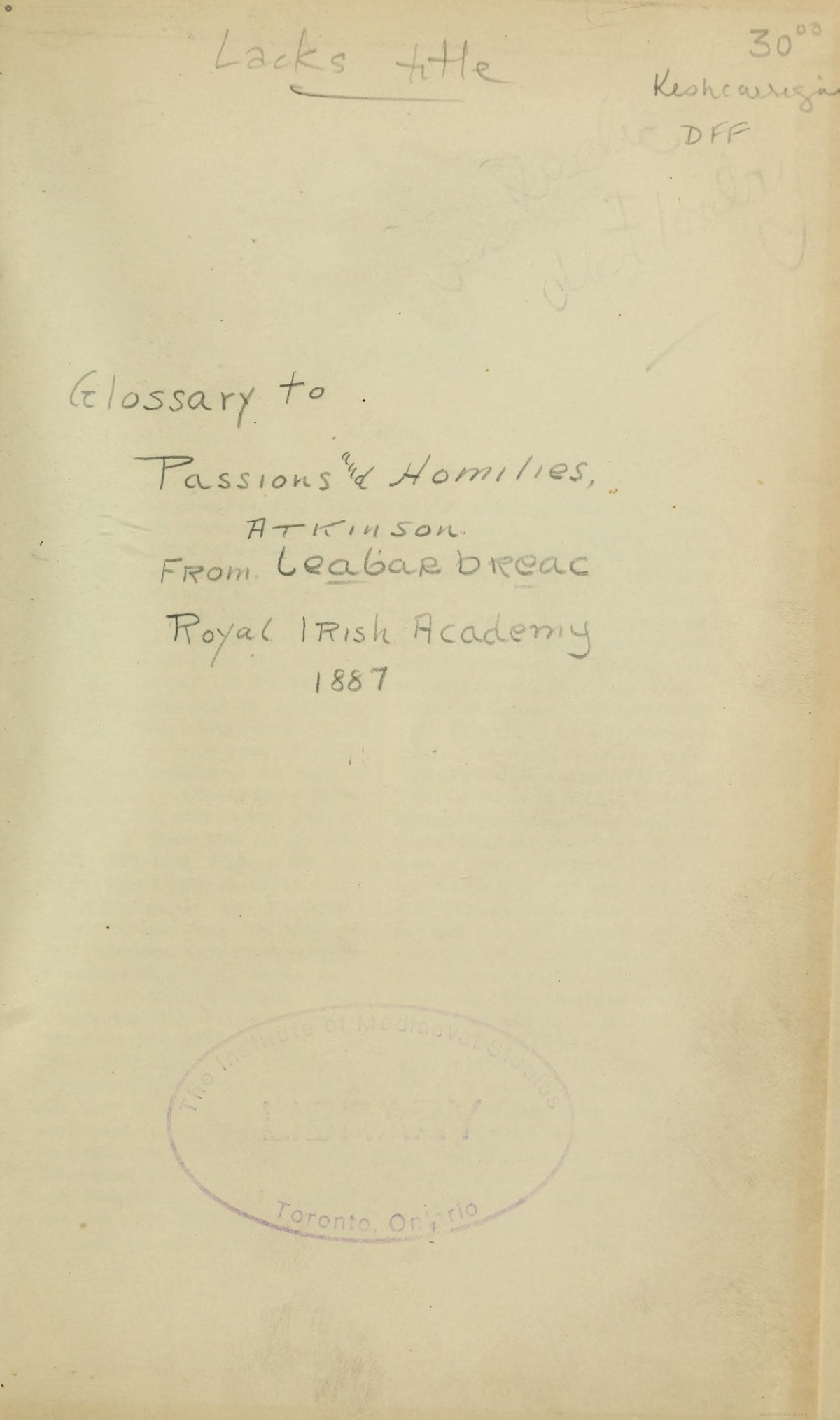 The Passions and Homilies from Leabhar Breac (Speckled Book)