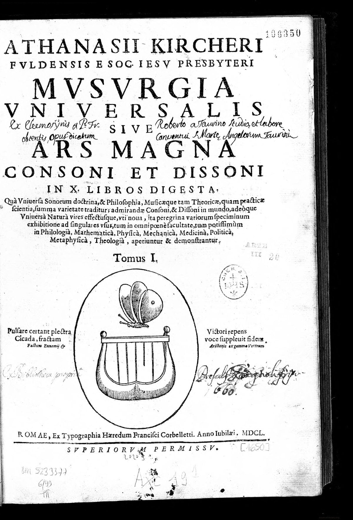 Universal Work on Music (Musurgia Universalis), Vol. I