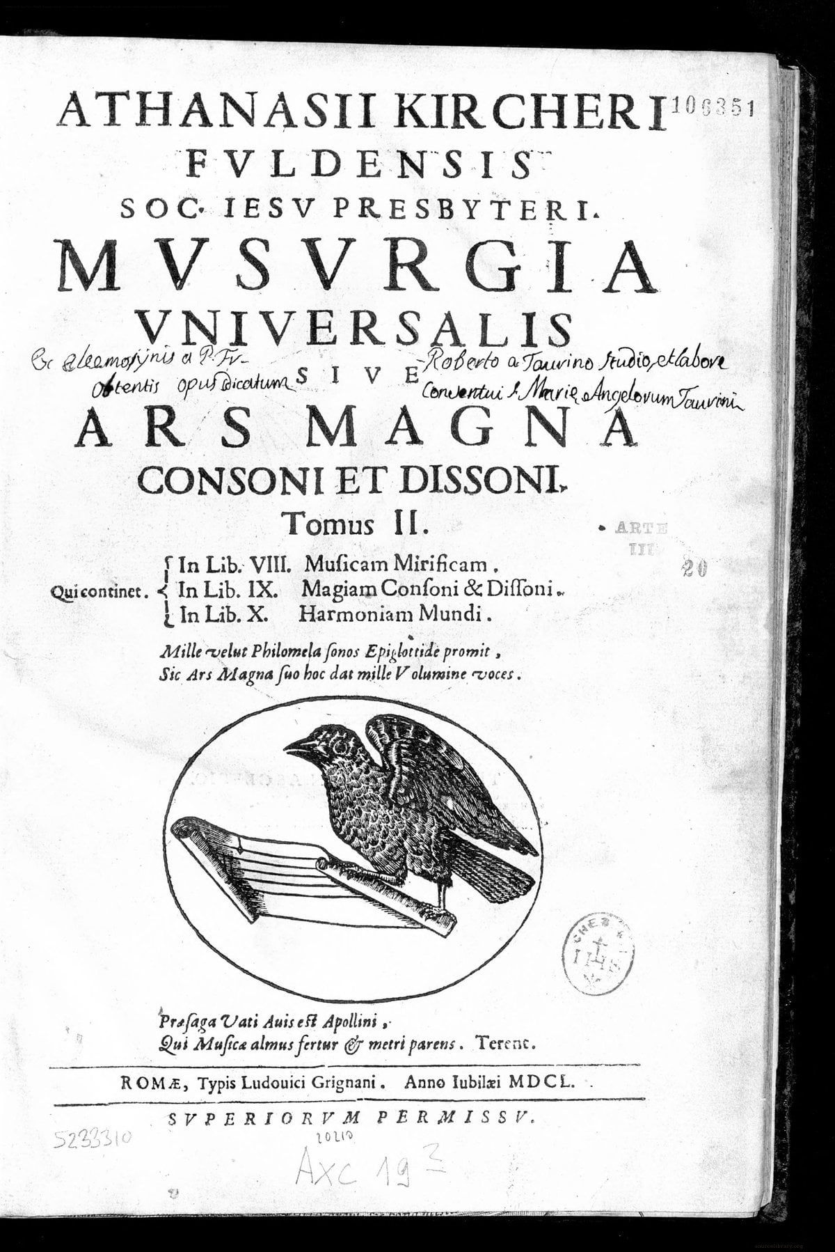 Universal Music-making (Musurgia Universalis), Vol. II