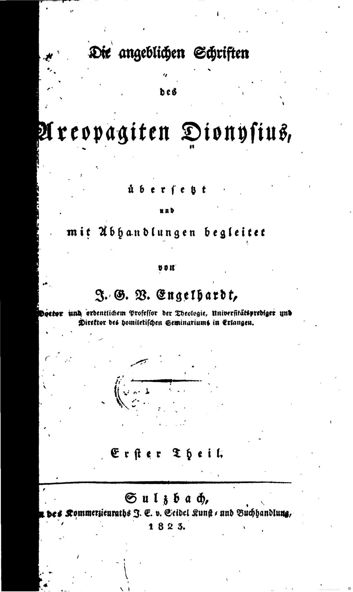Pseudo-Dionysius Areopagita Schriften (German 1823)
