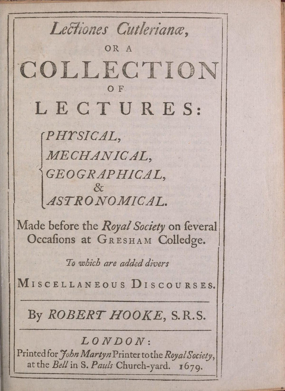 Lectiones Cutlerianae