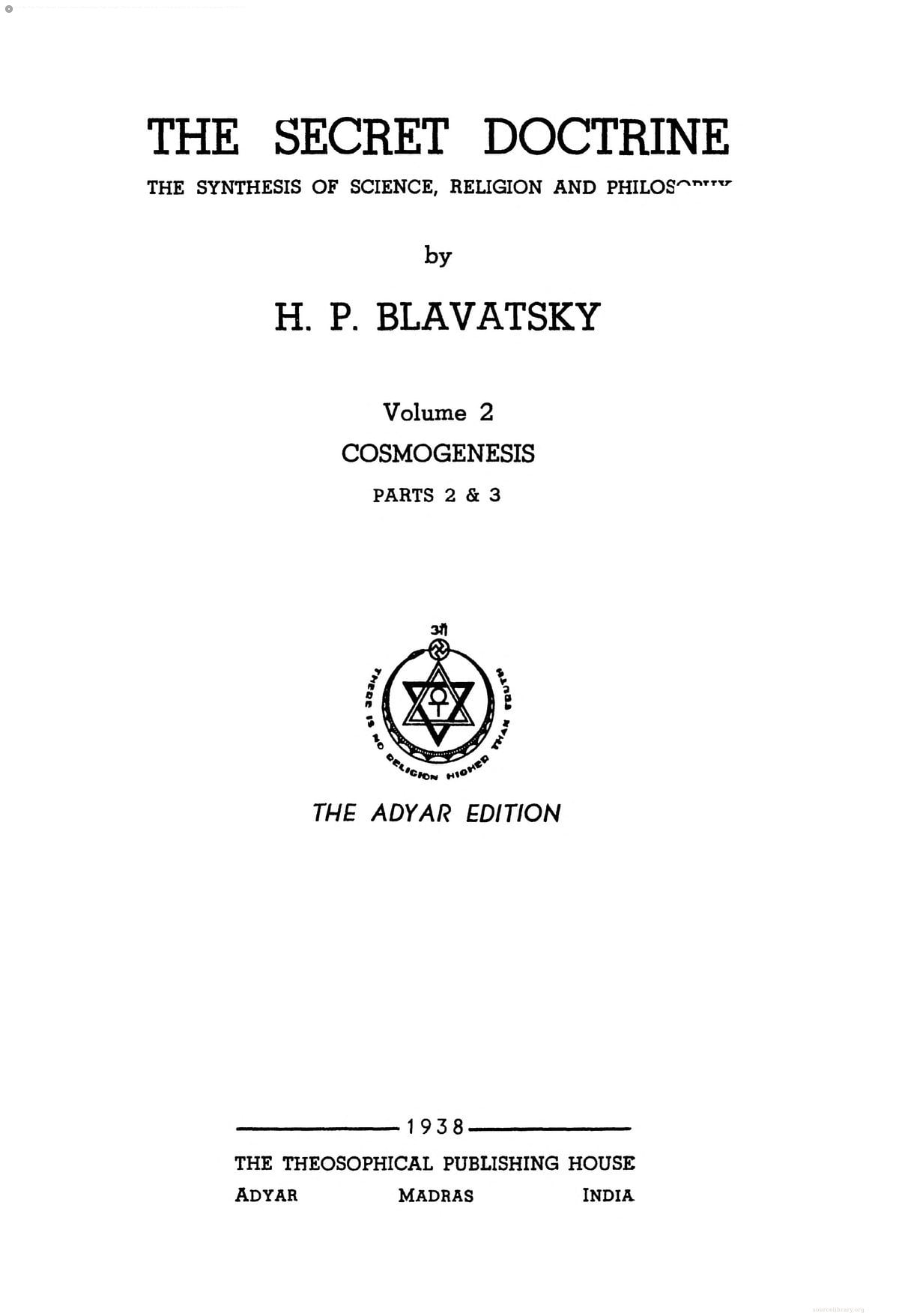 The Secret Doctrine Vol. II