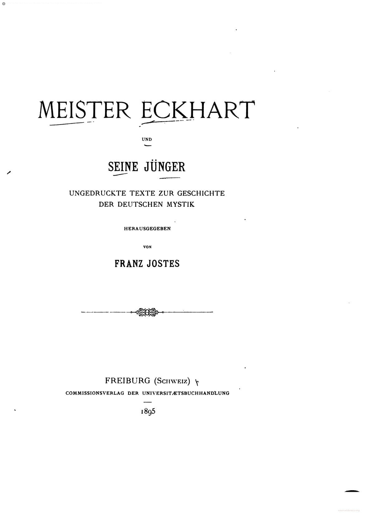 Meister Eckhart and His Disciples