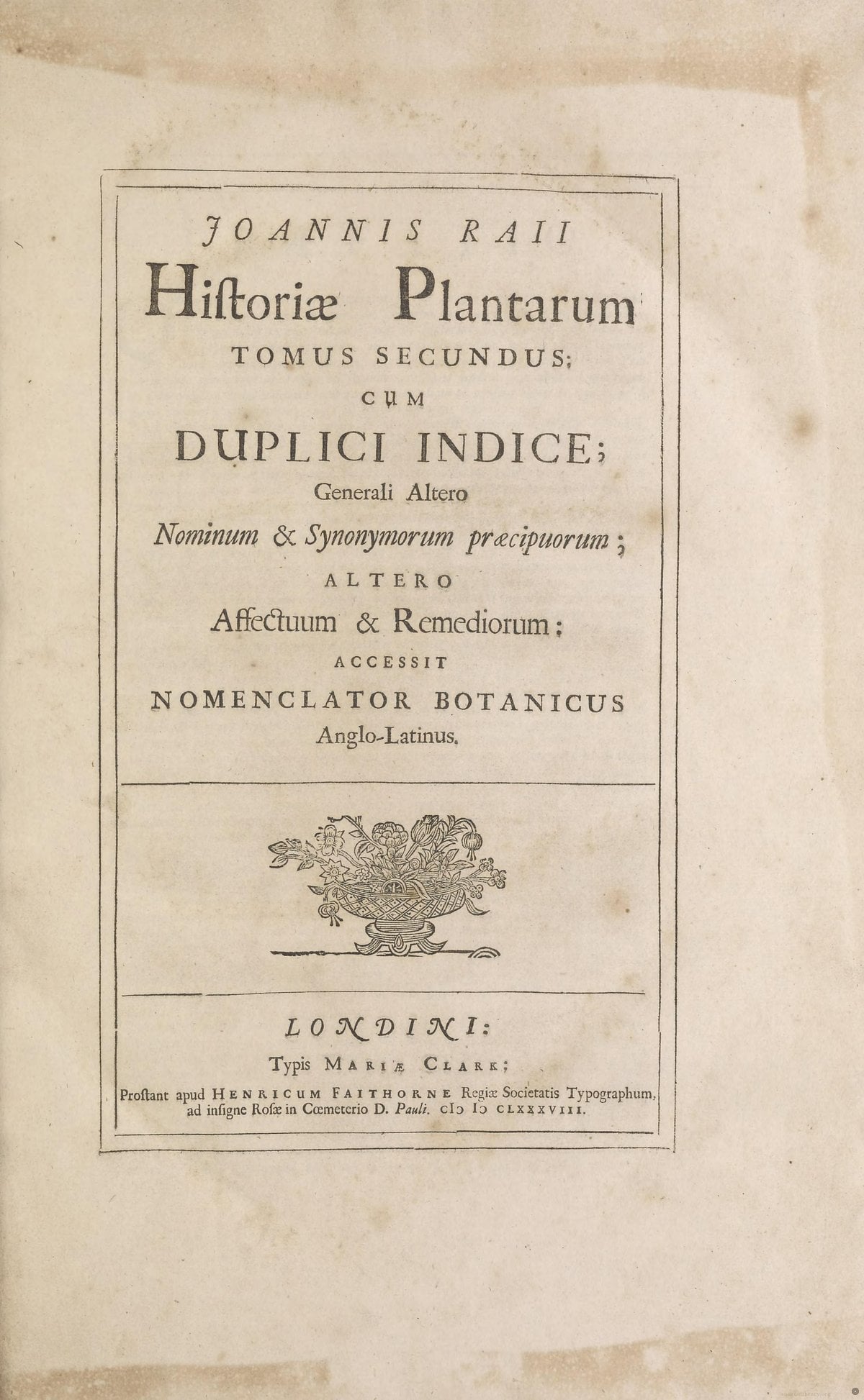 History of Plants, Vol. II