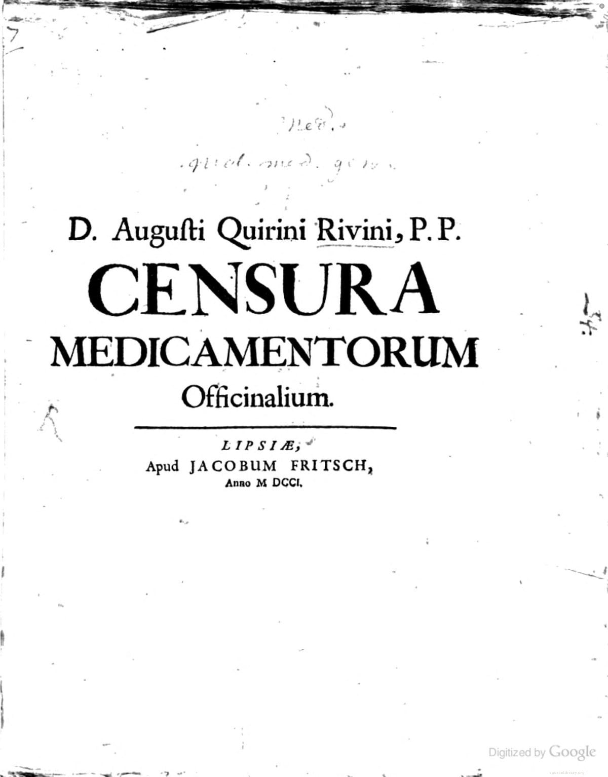 Examination of Officinal Medicines