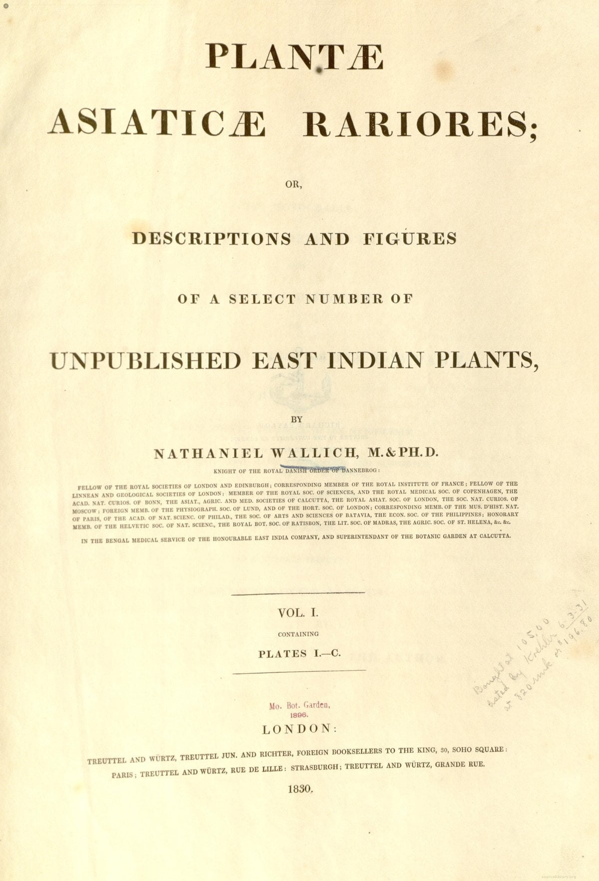Rare Asiatic Plants, Vol. 1