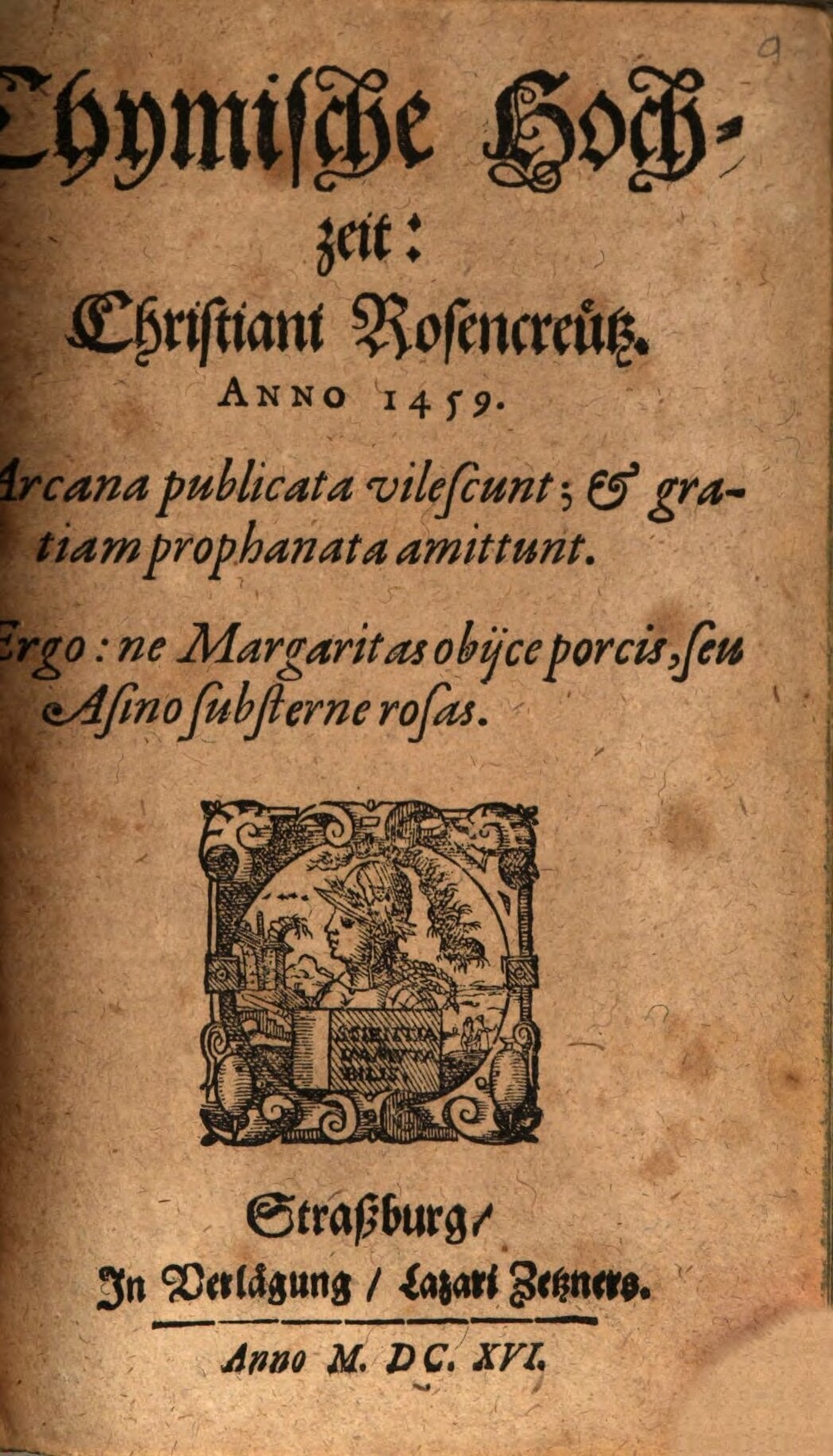 The Chemical Wedding of Christian Rosenkreutz