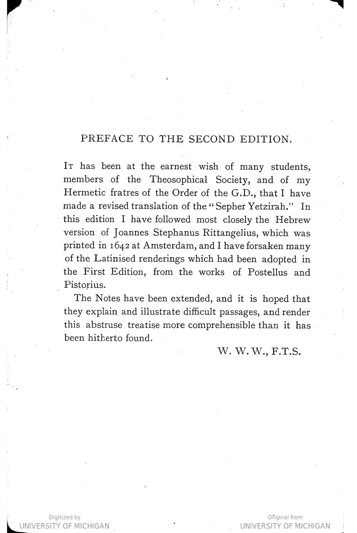 Sepher Yetzirah (Book of Formation) - Westcott