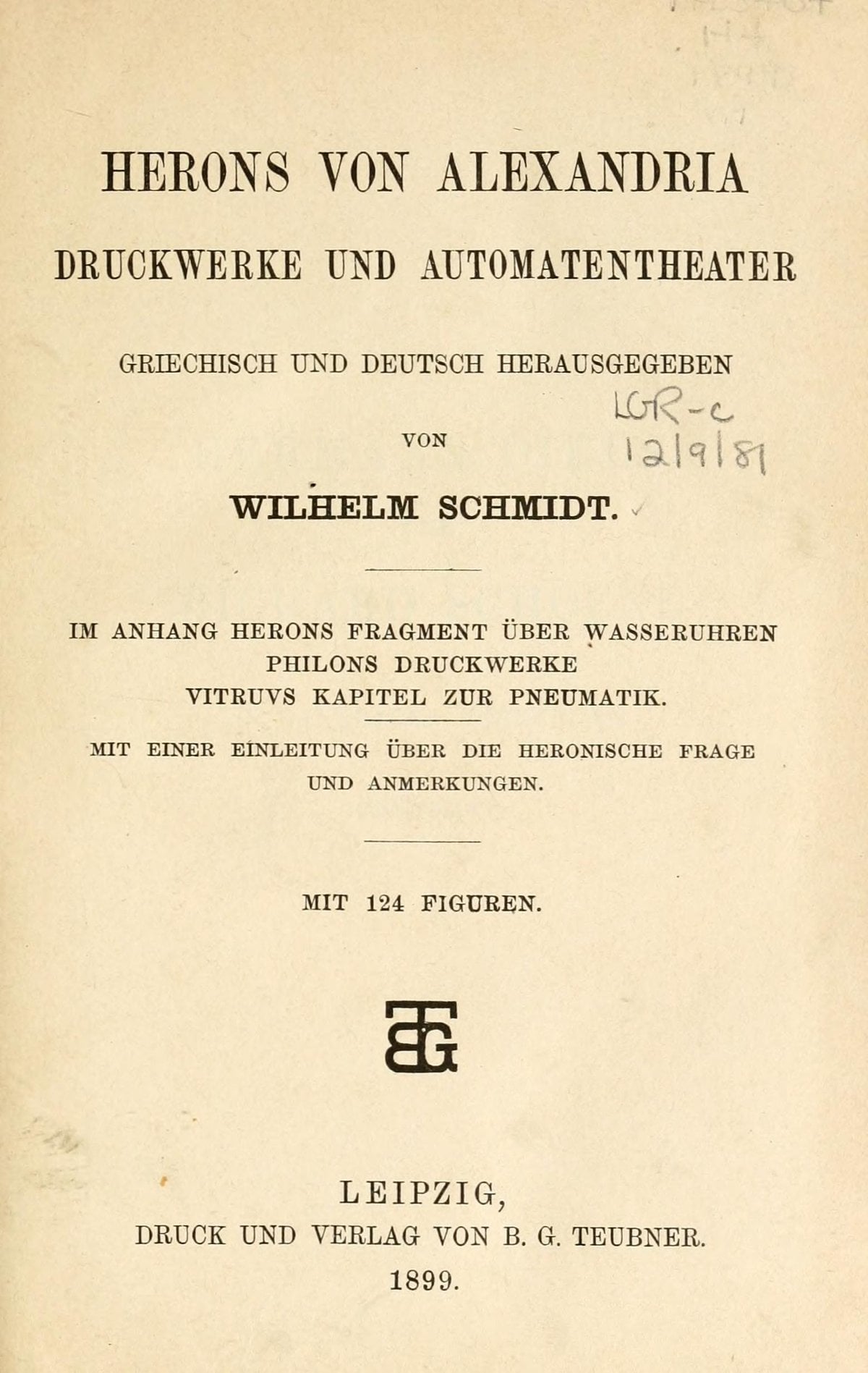 Hero of Alexandria's Pneumatics and Automata