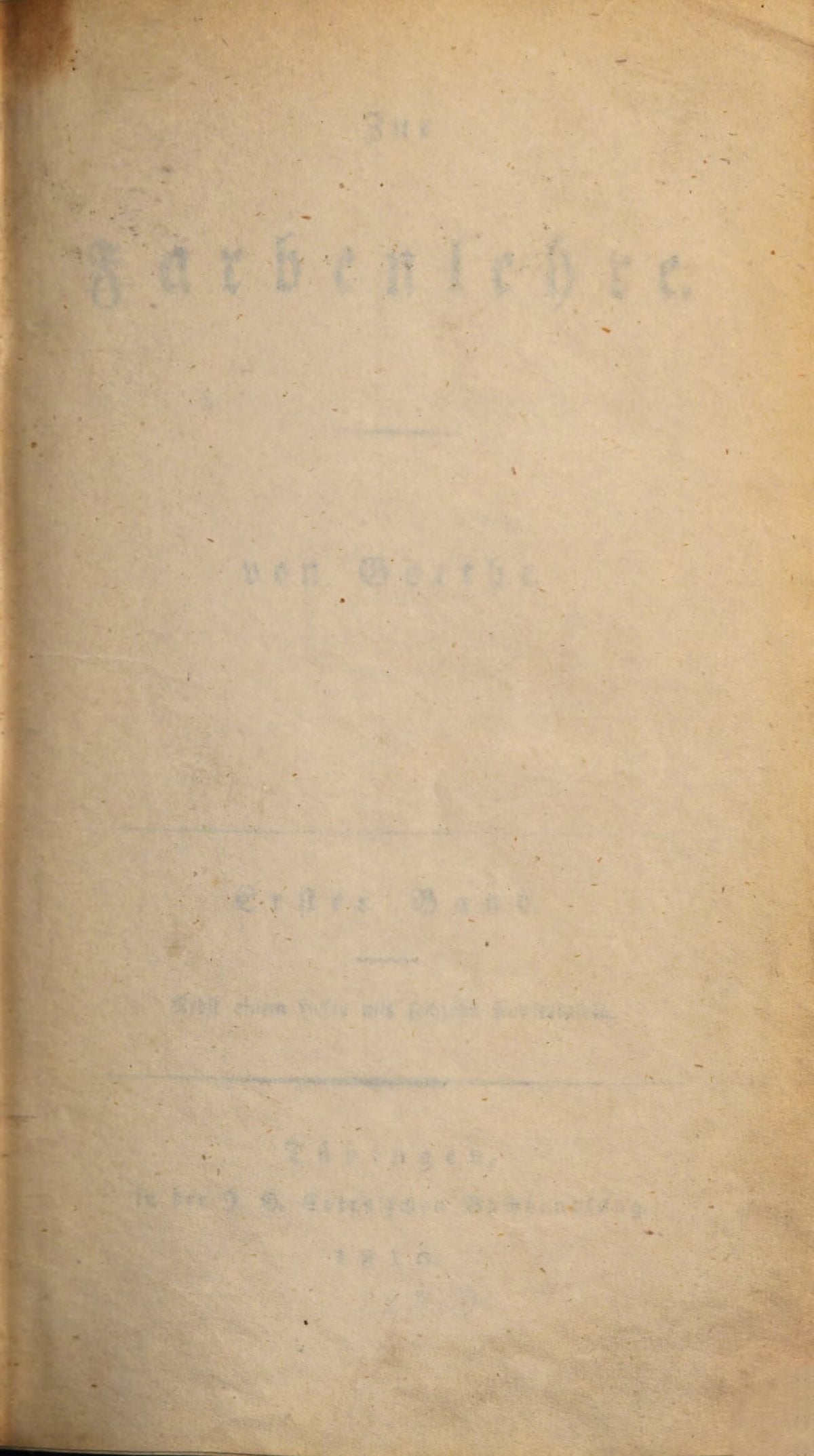 Theory of Colours, Volume One