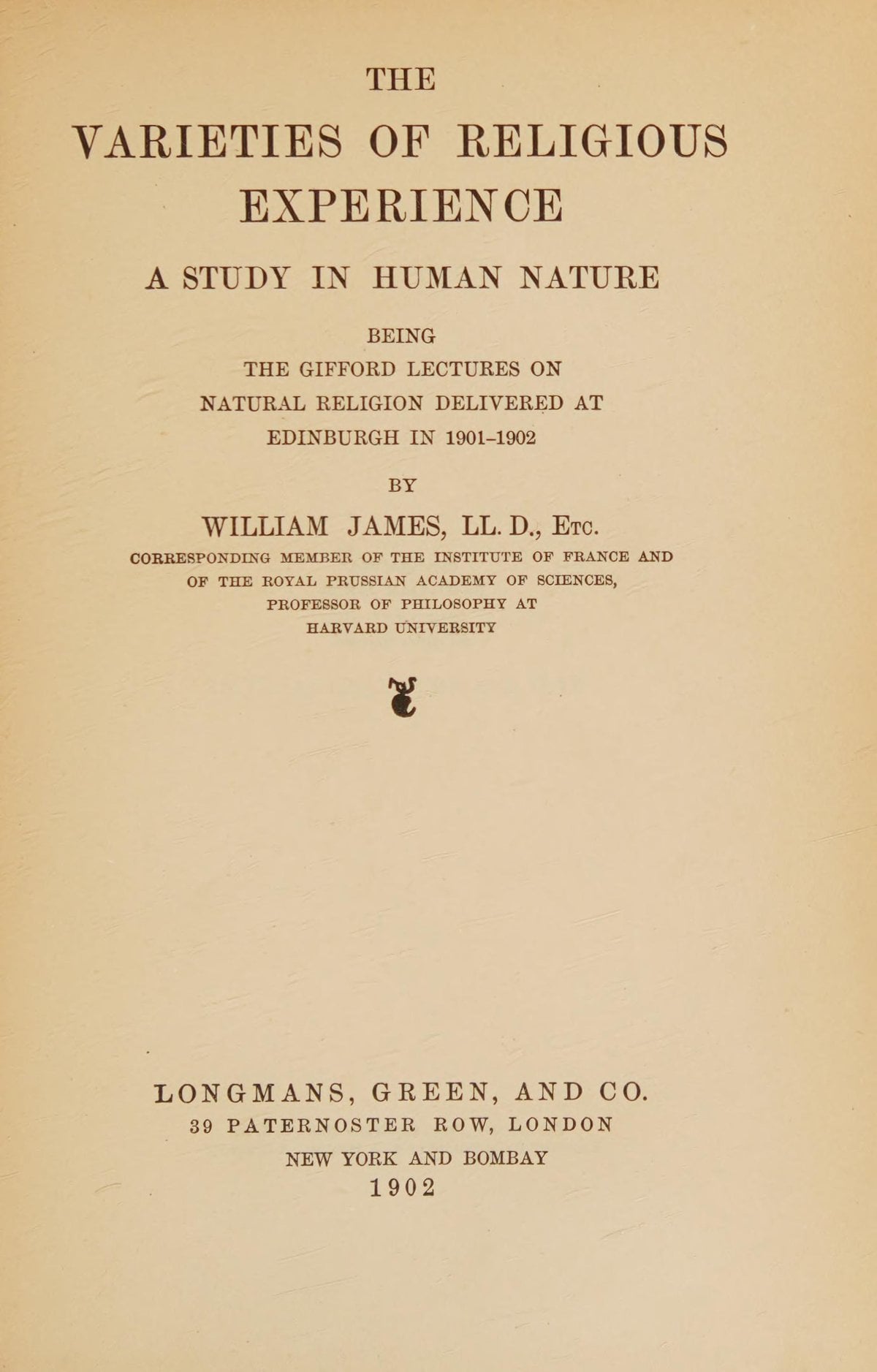 The Varieties of Religious Experience