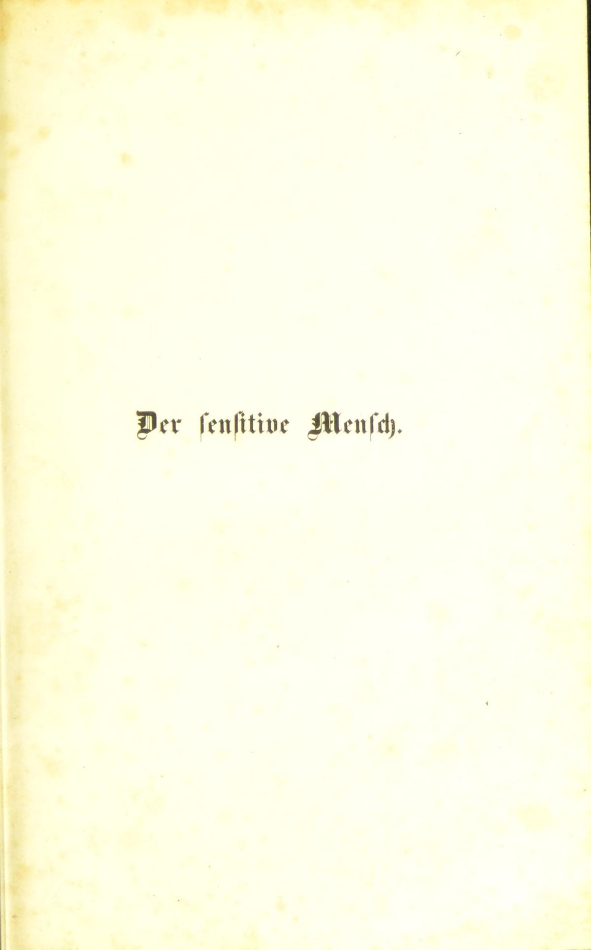 The Sensitive Man and His Relation to the Odic Force