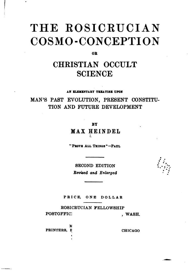 The Rosicrucian Cosmo-Conception, or Christian Occult Science