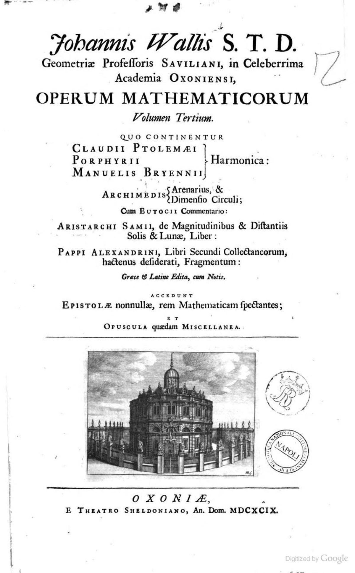 Opera Mathematica, Volumen Tertium