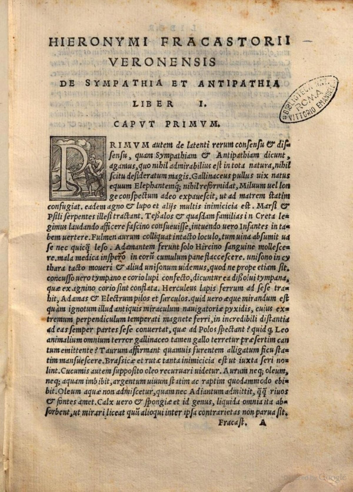 On the Sympathy and Antipathy of Things