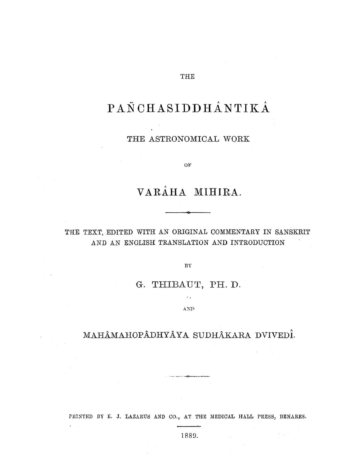 The Five Astronomical Canons
