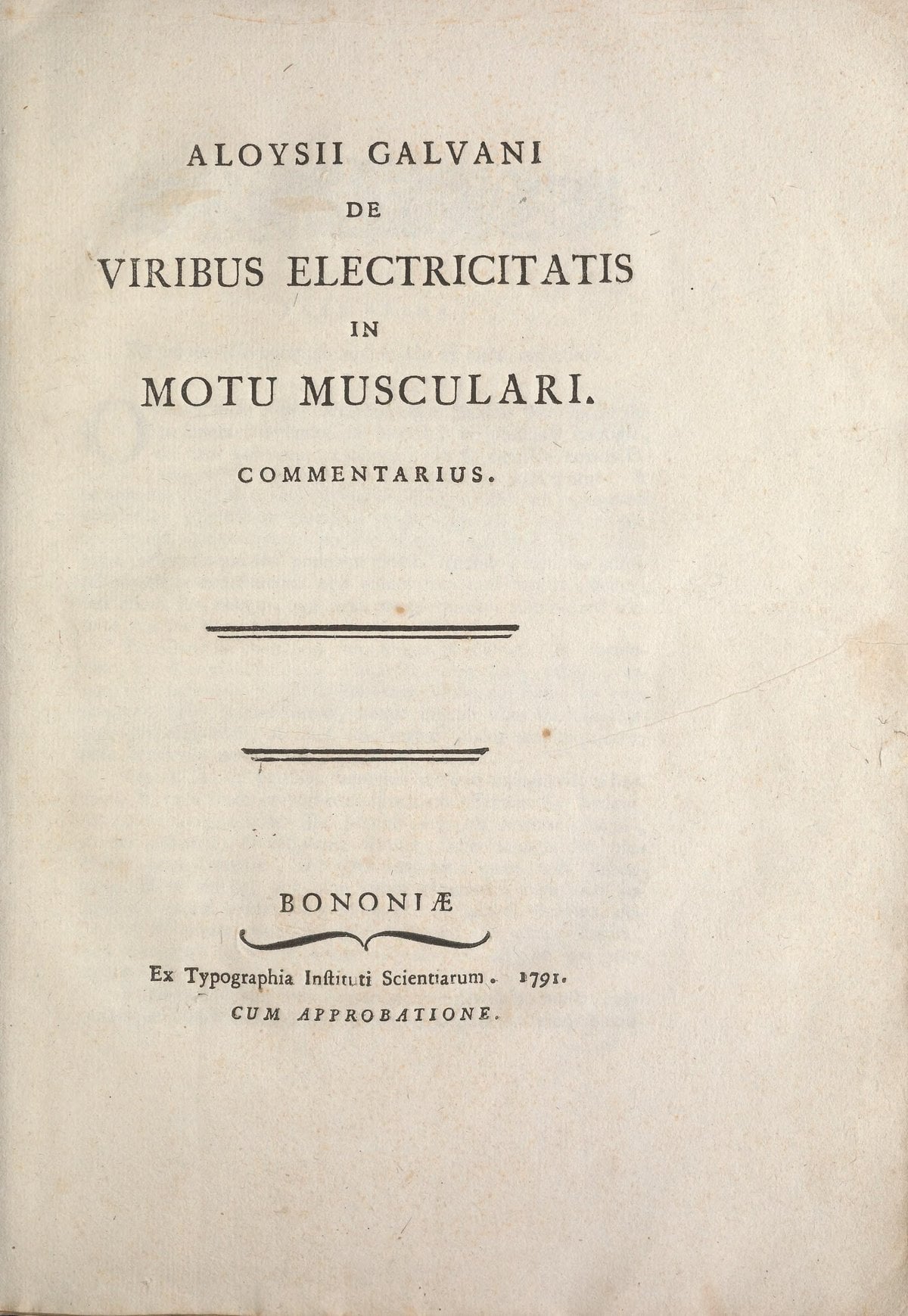 Commentary on the Effect of Electricity on Muscular Motion