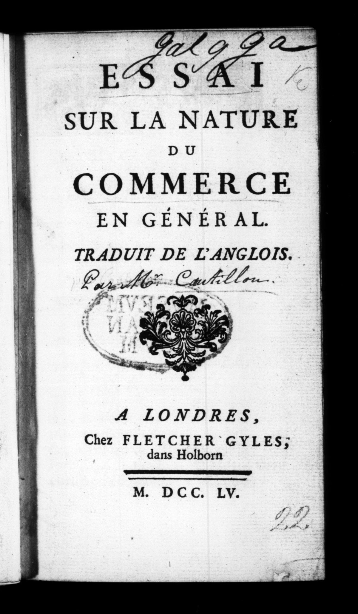 Essay on the Nature of Trade in General