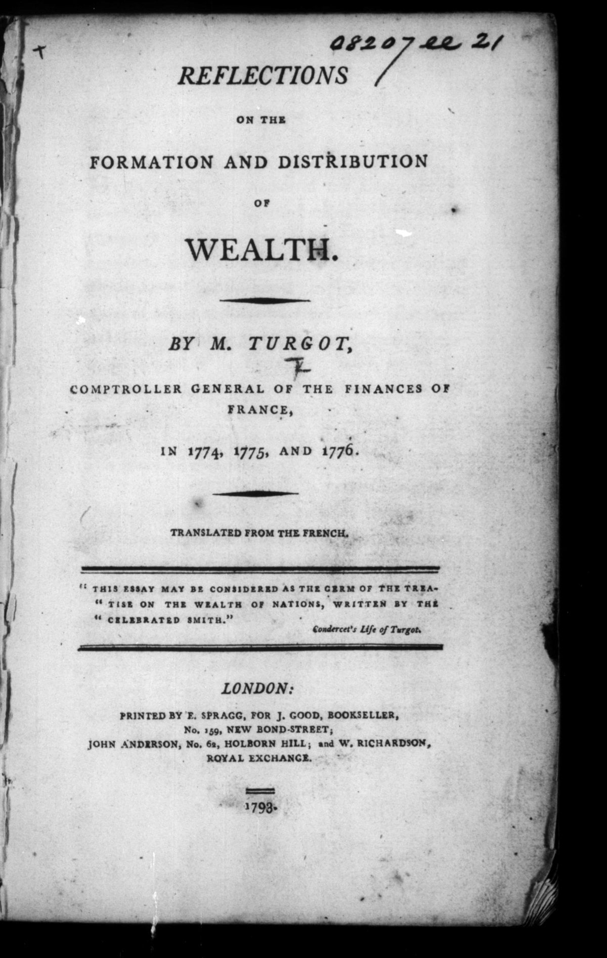 Reflections on the Formation and Distribution of Wealth