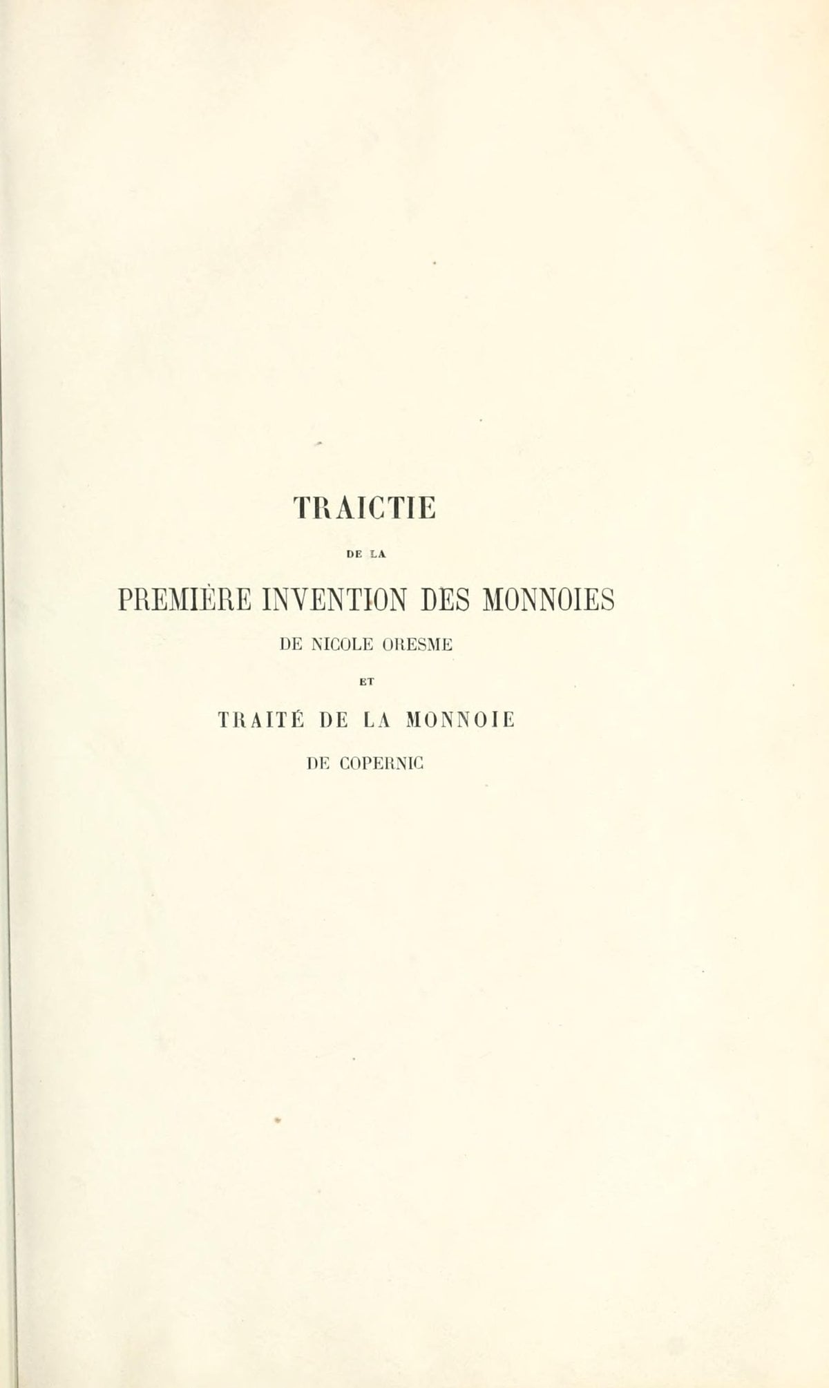 Treatise on the First Invention of Money