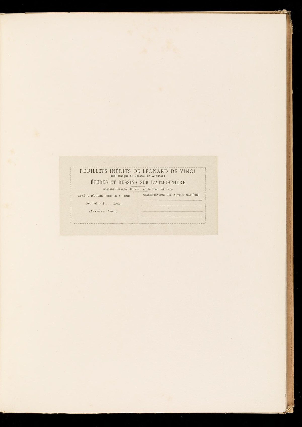 Studies and Drawings on the Atmosphere