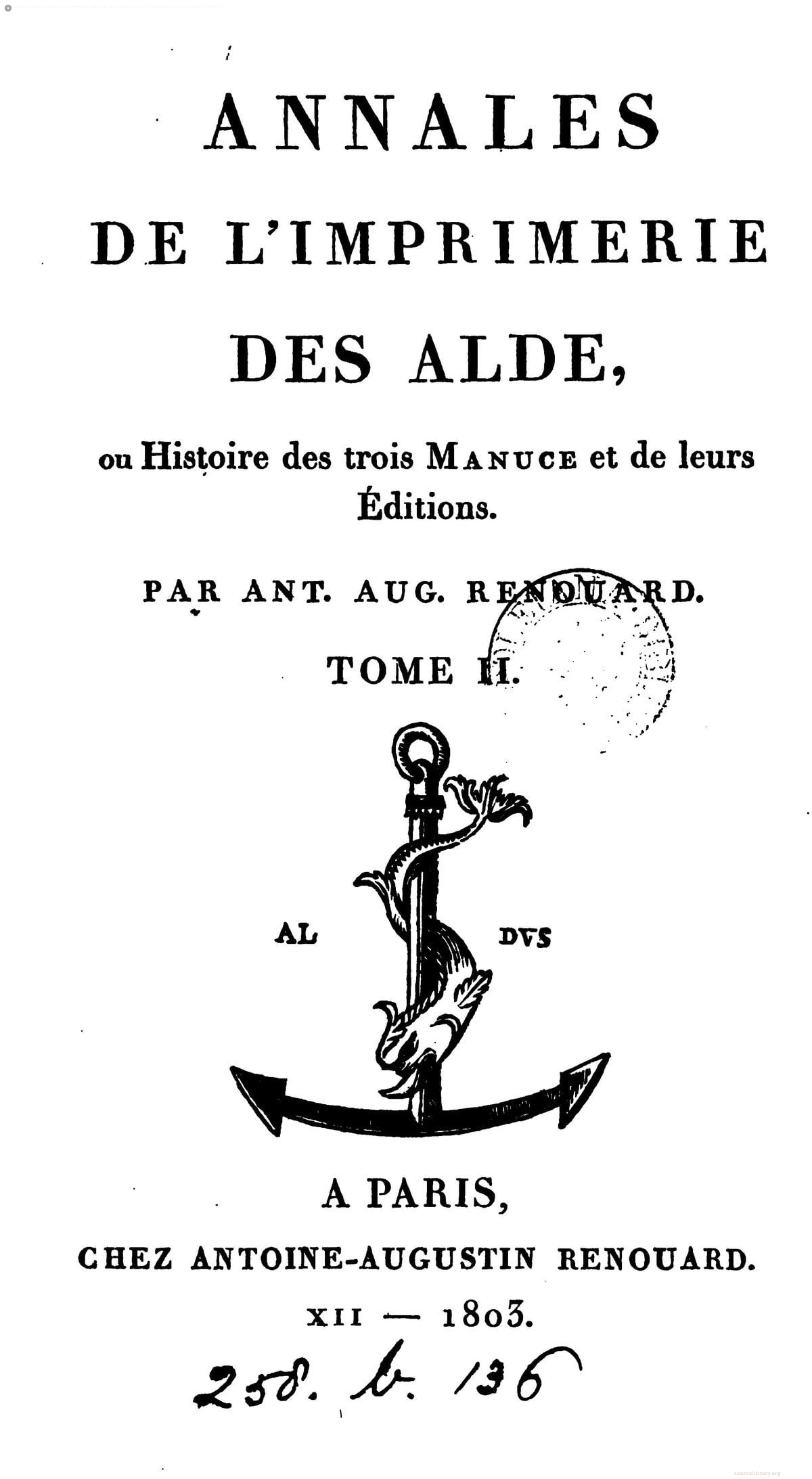 Annals of the Aldine Press