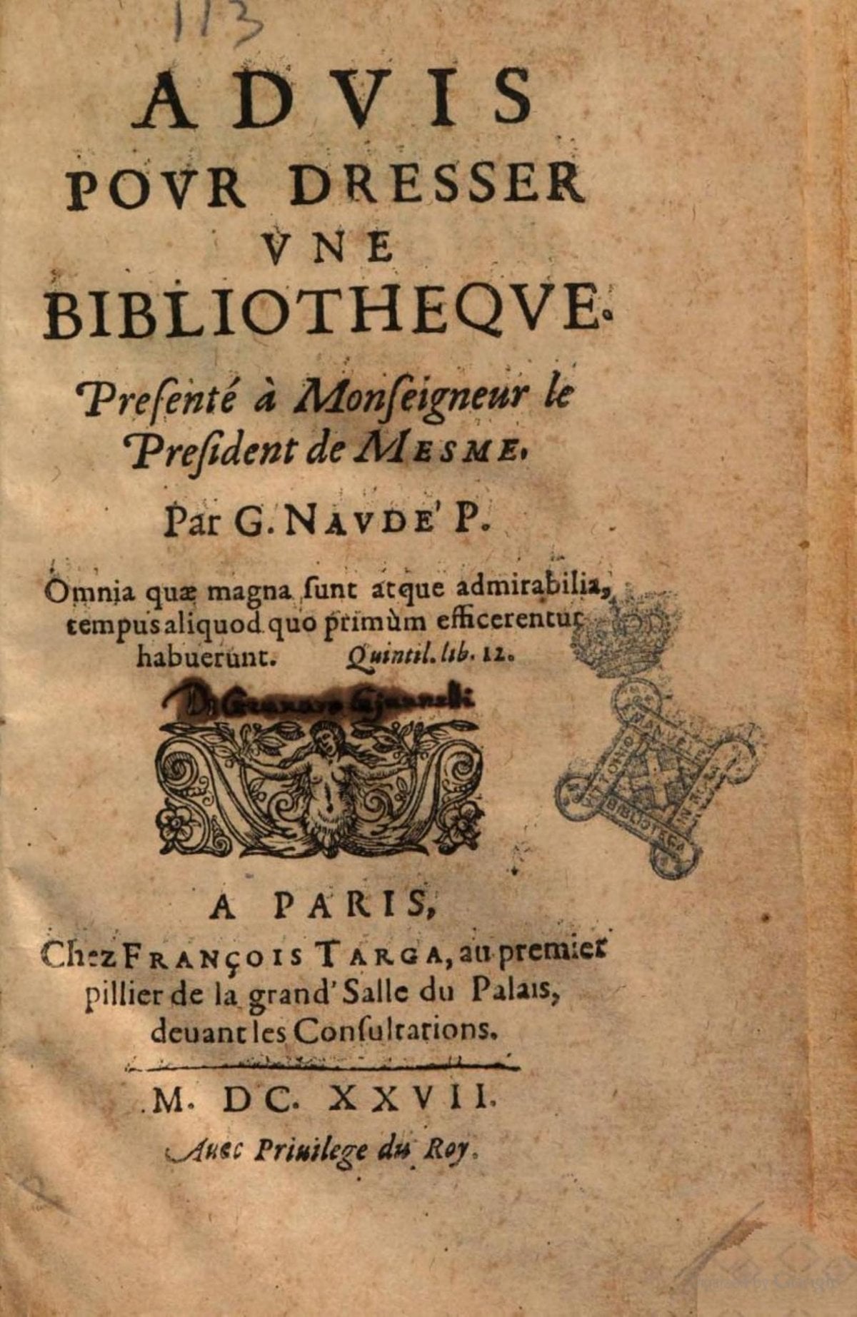 Advice on Establishing a Library