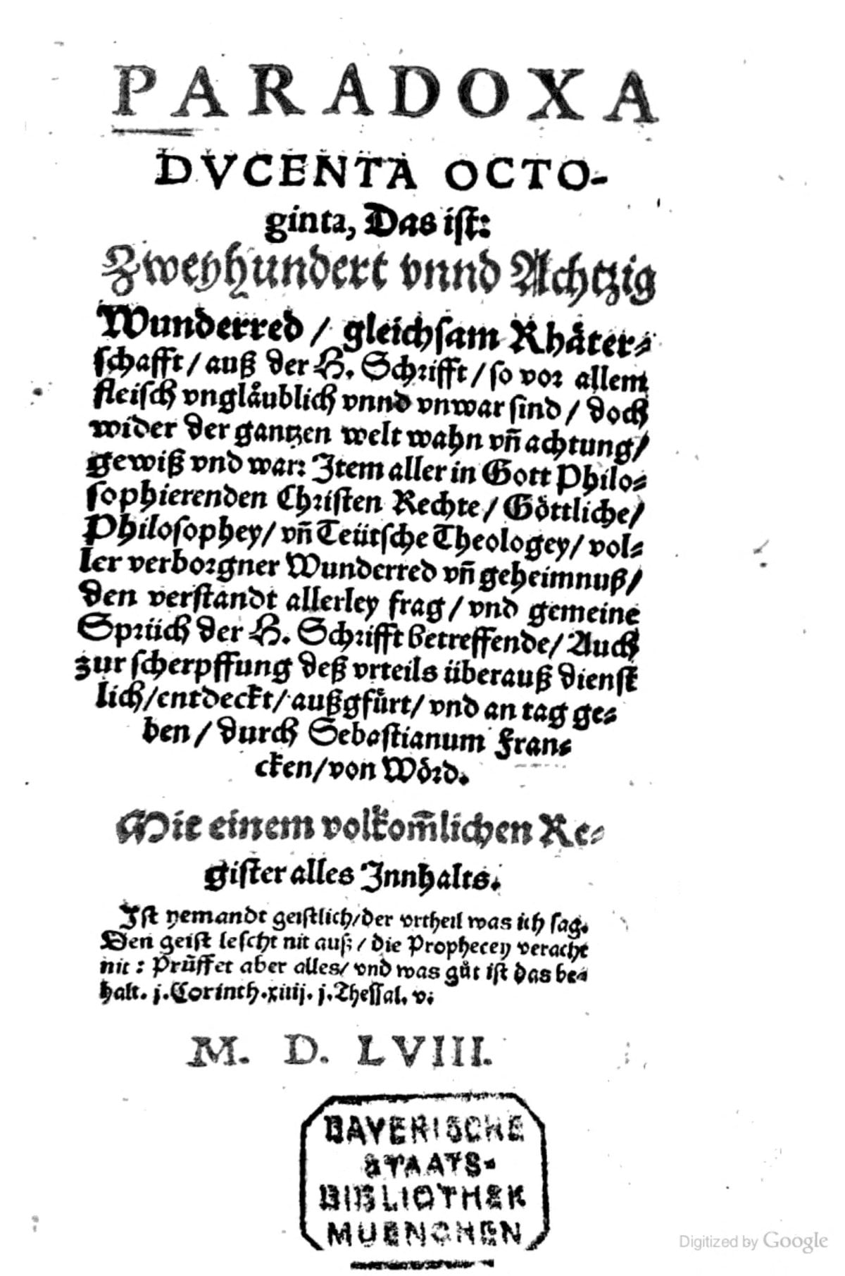 Two Hundred and Eighty Paradoxes