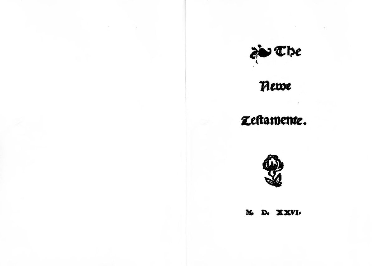 The Newe Testament (Tyndale, 1526)